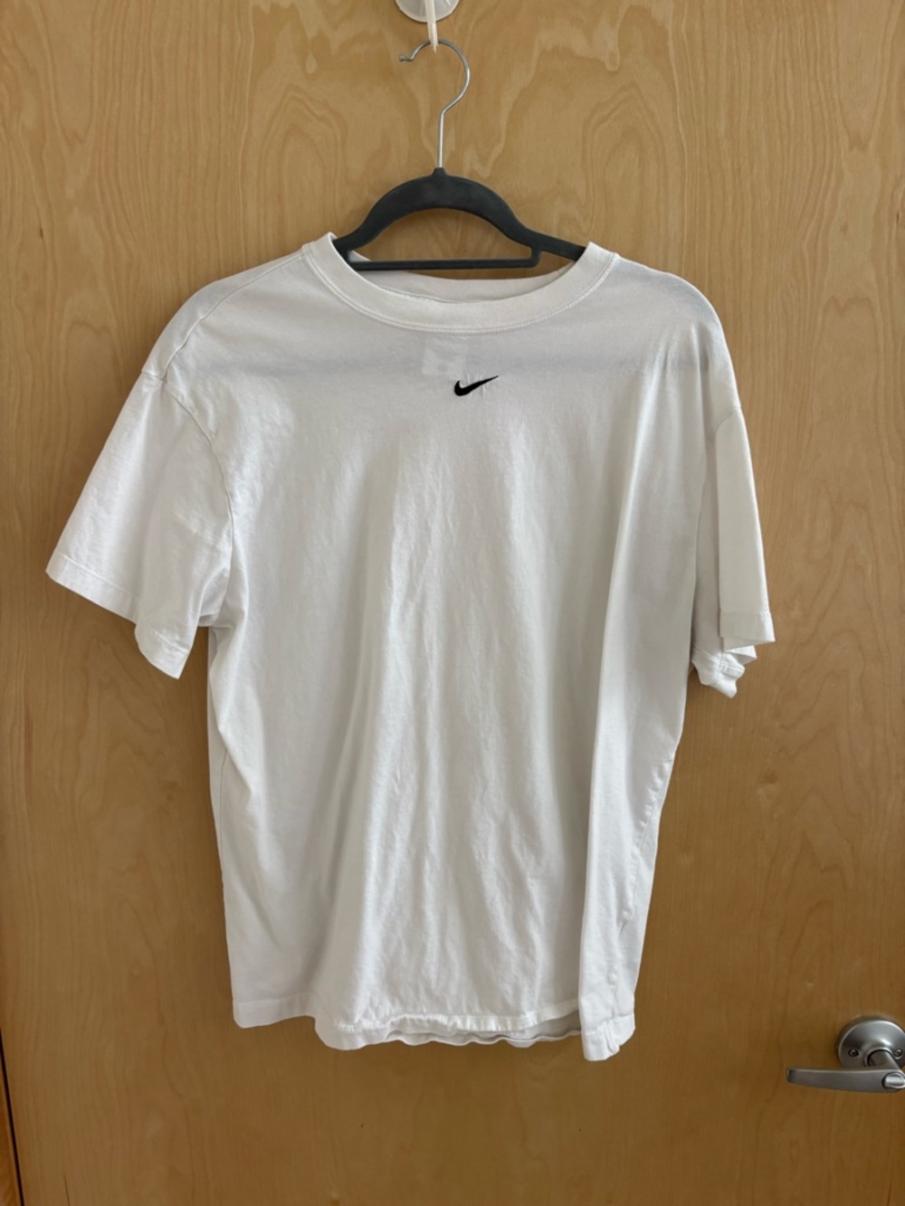 Nike White Swoosh Crew Neck T-Shirt